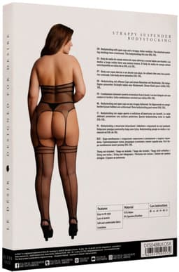 Shots - Le Désir Bodystocking met Bretels en Bandjes - Plus Size black OSX — thumbnail 4