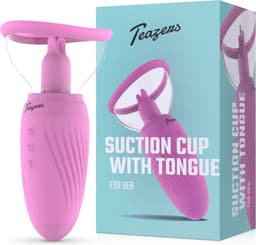 Teazers - Suction Cup met Clitoris Vibrator - Clitoris Zuiger met Tong - Vibrators voor Vrouwen - Sex Toys voor Vrouwen - Vibrators - Clitoris Stimulator - Roze — thumbnail 1
