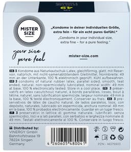 MISTER SIZE 49 Ultra Dunne S condooms (3 pack) — thumbnail 5