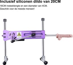 Pro 1 Premium Seksmachine 2.0 Smart APP met dildo en remote Paars — thumbnail 17
