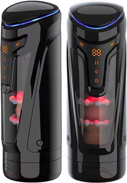 Masturbator voor Man Premium - Sex toys voor mannen - Versie 2.0 verbeterd model - Pocket Pussy - 9 vibratie standen - 8 zuig standen - verwarming optie - Masturbators - Automatische Blowjob simulator — thumbnail 1