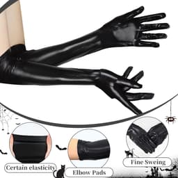 Cat Woman Kostuum Set - Dieren Kostuum Vrouwen - Cosplay Feest - PU Leder Accessoires - Set van 3 - Zwart — thumbnail 4