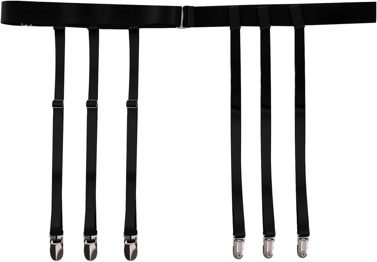 Elegante jarretellenhouder voor dames met 6 metalen clips, verstelbare tailleband, perfect voor kousen en panty's — afbeelding 1