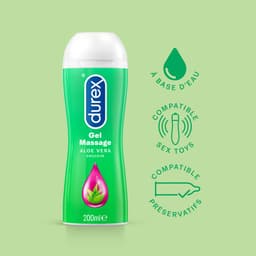 Durex Massage Olie en Glijmiddel - Aloë Vera - Waterbasis - 200 ml — thumbnail 7