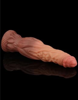 Lovetoy - Realistische XXL Dildo 24.5 cm - Lichte/donkere Beige — thumbnail 16