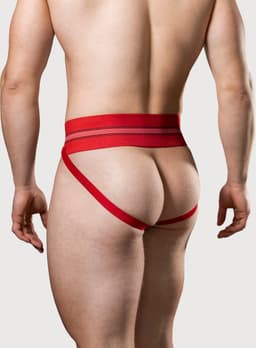 MM Sports The Original No. 10 Swimmer/Jogger Jockstrap 3 inch Red - MAAT XL - Heren Ondergoed - Jockstrap voor Man - Mannen Jock — thumbnail 9