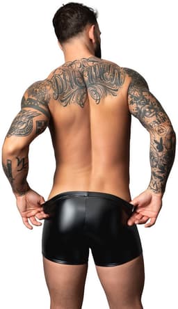 Male Power Sexy Wetlook Pouch Short - Zwart - Maat M — thumbnail 2