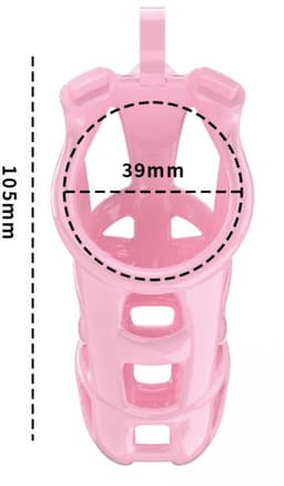Rimba Toys - P-Cage PC01 - Kunststof Kuisheidskooi - Peniskooi - Chastity - Roze - Verkrijgbaar in 3 maten — thumbnail 6