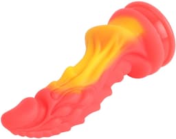 Banoch | Fantasy Dragon Dildo | Rood/Oranje | Siliconen Dildo met Zuignap | 20,5 cm | Ø 7 cm | Gedetailleerde Textuur | Monster creature — thumbnail 5