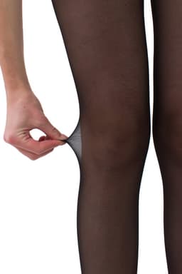 Giulia - Intimo Plus licht glanzende 20den Sheer Panty met open kruis - Zwart - L — thumbnail 4