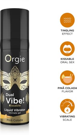 Orgie - Dual Vibe! Kissable Liquid Vibrator - Pina Colada - 0.5 fl oz / 15 ml — thumbnail 6