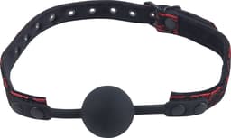 Banoch | courtesan ballgag red | siliconen Bal ∅ 4 cm — thumbnail 12