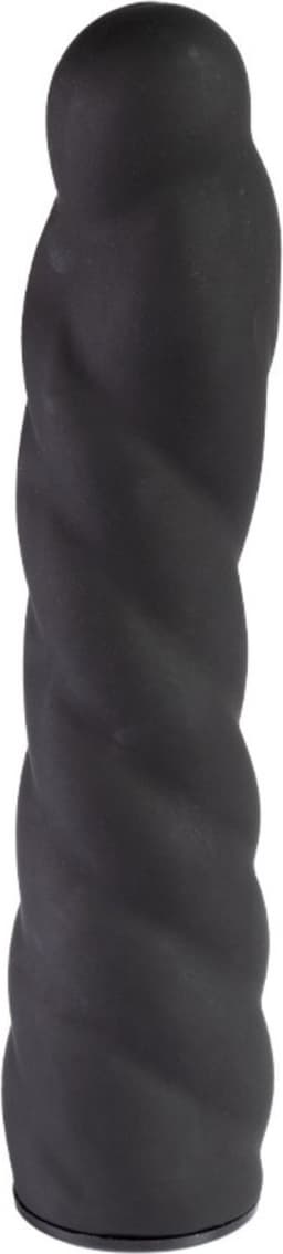 Rimba - Verwisselbare Dildo voor Strap-on - Zwart - Ø3.4 x 16 cm - 160 mm lengte - 34 mm diameter — thumbnail 1