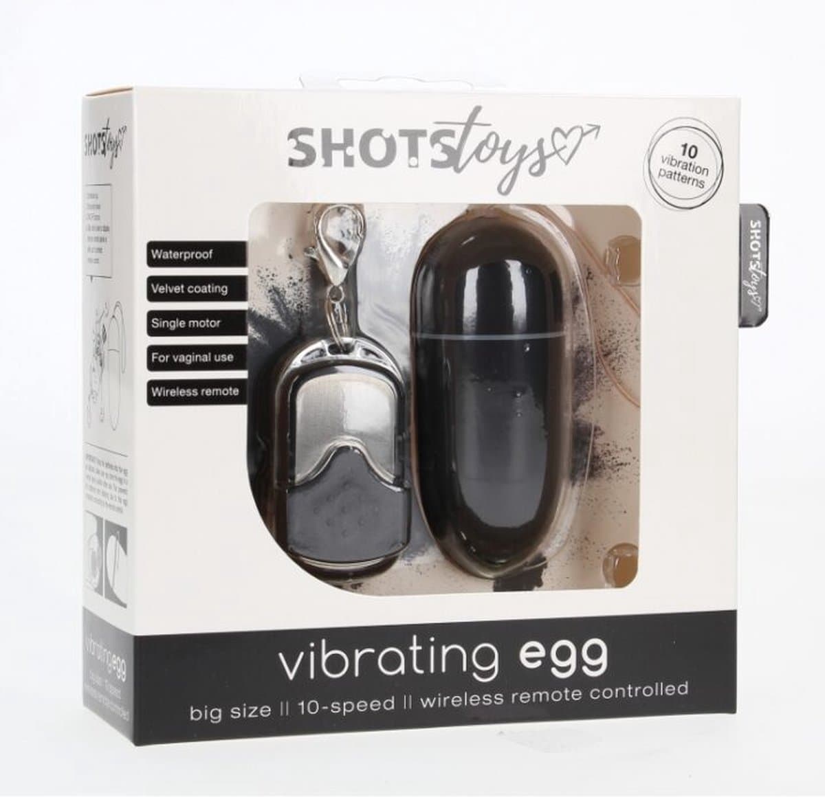 Shots Toys 10 Speed Draadloos Vibrerend Ei met Afstandsbediening - Zwart — afbeelding 1
