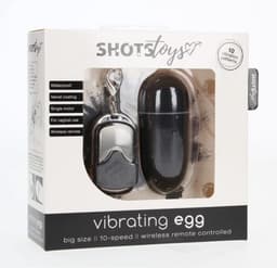 Shots Toys 10 Speed Draadloos Vibrerend Ei met Afstandsbediening - Zwart — thumbnail 1