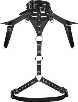 ♛Queen-Toys® Bondage - Mannen Meester harnas - Knevel - BDSM - Schouderharnas mannen - SM pak - Lederlook harnas - Rollenspel kleding — thumbnail 10