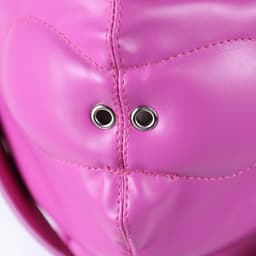 Banoch - Reticent Hood Hot Pink -Roze bondage masker van pu Leer | BDSM — thumbnail 10