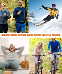 Thermoshirt voor heren, lange mouwen, fleecevoering, herfst en winter, warm bovenstuk, lange mouwen, voor voetbal, skiën, wintersport — thumbnail 3