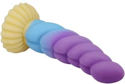 Unicorn Tricolor Fantasy Siliconen Dildo — thumbnail 4