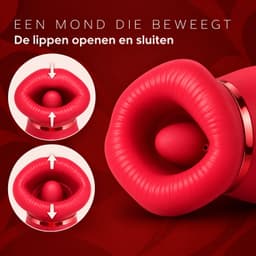 Tong Vibrator 3-in-1 - Clitoris Stimulator & Clitoris Zuiger met Likkende Tong - Vibrators voor Vrouwen Realistisch - Sex Toys voor Vrouwen en Koppels — thumbnail 2