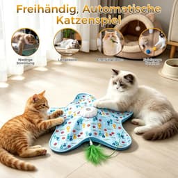 Kattenspeelgoed, zelfbezigheid, kattenspeelgoed, elektrisch met verstopspel, beweegbare veer, piepende muis, voor katten, kitten en volwassenen — thumbnail 2