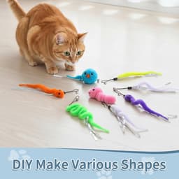 10 stuks kattenwormspeelgoed navullingen kat muur kattenspeelgoed — thumbnail 5
