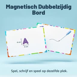 Magnetische letters en cijfers voor kinderen, 182 letters, 81 cijfers en symbolen, magneten voor kinderen, twee dozen, een magneetbord, markers en een borstel — thumbnail 2