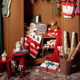 Kerstgeschenkdozen met lint 29x21x10cm wit — thumbnail 5