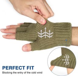 Handschoenen voor mannen en vrouwen, thermische touchscreen-handschoenen, antislip, zachte gebreide handschoen met fleece voering — thumbnail 3