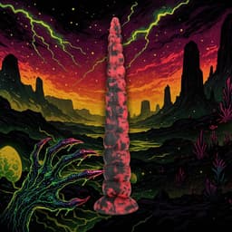 Fiction Cocks - Infernal Tentacle Demon - Anal Lang Dildo - 37,5 cm - Red/Black — thumbnail 2
