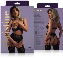 Christine - 3-delig Open BH Kanten Slip Set Gush — thumbnail 2