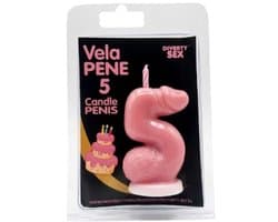 Penis Kaars Nummer 5 Roze