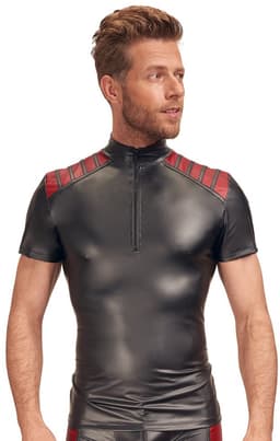 Elastische Fetish Shirt met Dual Wetlook Motief — thumbnail 1
