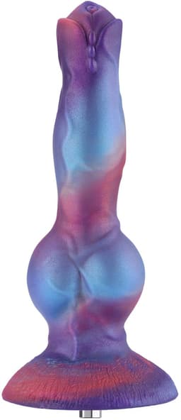 Hismith Alpha Fantasy Dildo 21 cm – Siliconen Dildo met Zuignap en KlicLok – Multicolor — thumbnail 4