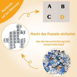 Puzzel voor volwassenen, 1000 stukjes, Leuchtturm bij zonsondergang met poster achterkant, unieke stukjes, stofbestendig (69,8 x 49,8 cm) — thumbnail 3