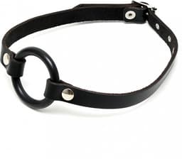 Bondage Play - leren mondknevel met O-ring — thumbnail 2