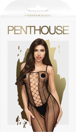 Penthouse Lingerie Drop Dead - Erotische Catsuit - Maat XL - Zwart — thumbnail 8