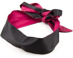 Nooitmeersaai - BDSM blinddoek dubbelzijdig - zwart / rood
