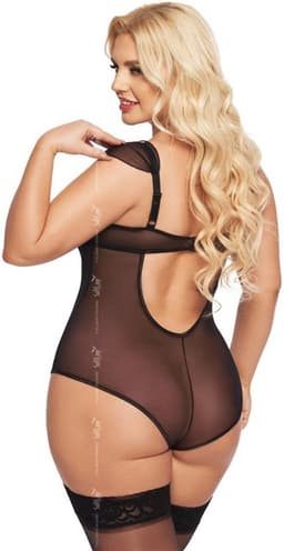 Softline - Dora -Kanten Body-  zwart- grote maten XL — thumbnail 2