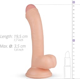 Real Fantasy - Vince - Realistische Dildo met Zuignap - 19,5 cm - Dildo - Dildo's - Sex Toys voor Vrouwen en Mannen - Dildo Mannen Anaal - Beige — thumbnail 5
