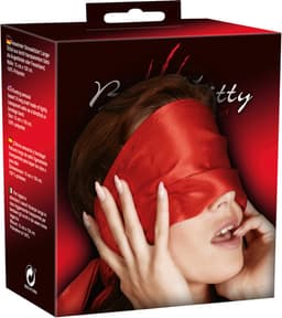 Bad Kitty - Satijnen Bondage Blinddoek Licht Transparant – Rood — thumbnail 3
