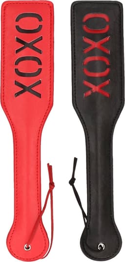 Spanking paddle -Spanking Paddle XOXO - SM attribuut - Hoogwaardig kwaliteit - Voor volwassenen - Zwart - Kunststof - Spannend voor koppels - Sex speeltjes - Sex toys - Makkelijk in gebruik - Erotiek - Bondage - Sexspelletjes voor mannen en vrouwen — thumbnail 3