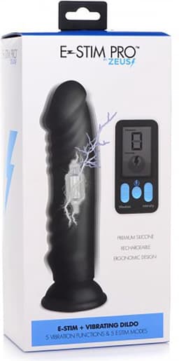 XR Brands - Vibrating and E-Stim Silicone Dildo + Remote Control — thumbnail 4