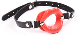 Kiotos - Ring Gag met Open Kusmondje - Rood — thumbnail 4