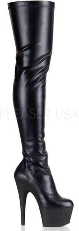 Pleaser Overknee Laarzen -42 Shoes- ADORE-3000 US 12 Zwart — thumbnail 1