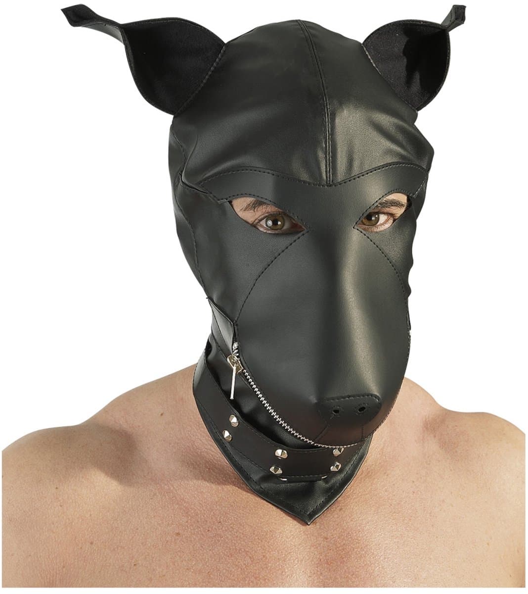 Leder imitatie hondenmasker — afbeelding 1