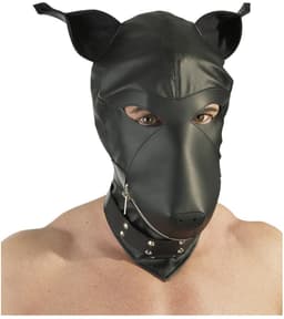 Leder imitatie hondenmasker — thumbnail 1