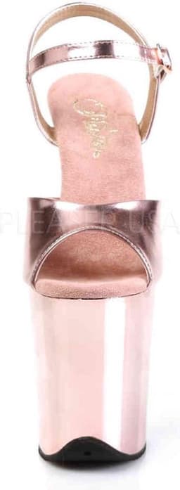 Pleaser - FLAMINGO-809 Sandaal met enkelband, Paaldans schoenen - Paaldans schoenen - 36 Shoes - Roze/Goudkleurig — thumbnail 2