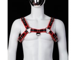 Banoch | Chest harness Raidy - kunstleer harnas voor man