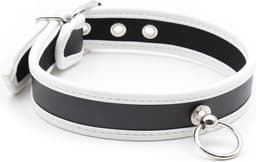 Banoch - Collar of O White - wit pu leer - halsband bdsm — thumbnail 7